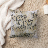 トライガル サバンナ 動物 絵画 プリント クッションカバー クッション (ブランケット)