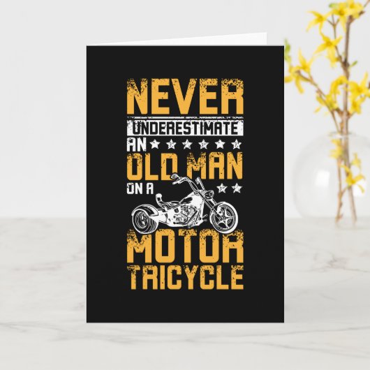 トライクの老人 カード (黄色い花)