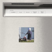 トライクウォーター色の可愛らしい少女 マグネット (インサイチュ (食洗機))