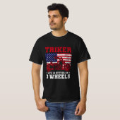 トライクライダーギフト | Trike Triker Trikesバイクもしくは自転車に乗る人 Tシャツ (正面フル)
