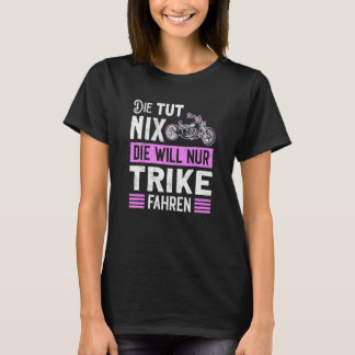 トライク オートバイ モチーフ 三輪車 自転車 トライク 女性 Tシャツ