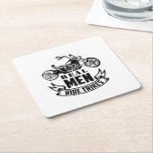 トライク・ギ男性へフト |トライカー・トライクス・バイク スクエアペーパーコースター (アングル)