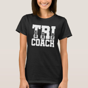 トライコーチグラフィック走バイクスイムトライアスロン Tシャツ