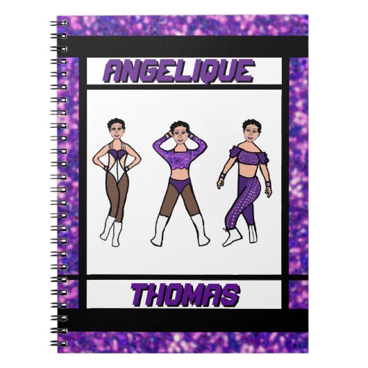 トライスタイルダンサーパープル&ブラックノートブック#2 ノートブック (正面)