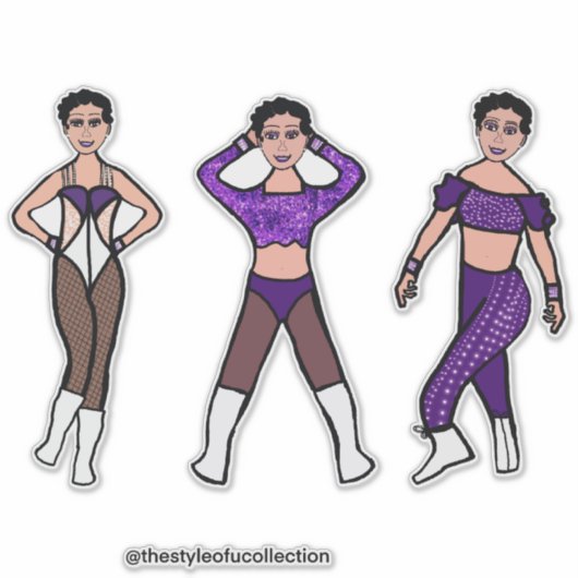 トライスタイルダンサーパープル#2ステッカー シール (正面)