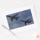 トライスターとVC10 長方形シール (封筒)