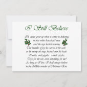 トライスムーズコリーとサンタクリスマスカード (裏面)