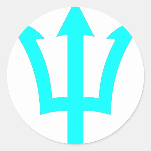 トライデントステッカー ラウンドシール (正面)