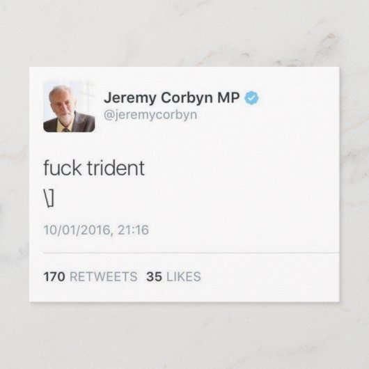 トライデント ポストカード (正面)