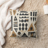 トライバはっきりしたル記号ピロー クッション (ブランケット)