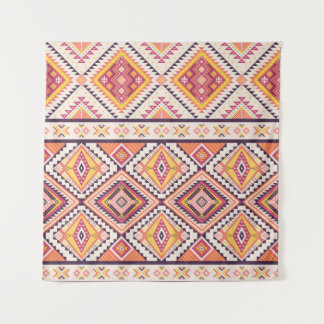 トライバアステカルストライプの・シームレスな背景 タペストリー