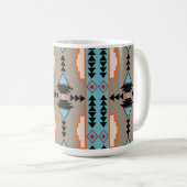 トライバアステカル幾何学 コーヒーマグカップ (正面右)
