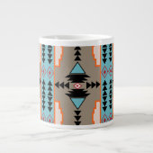 トライバアステカル幾何学 ジャンボコーヒーマグカップ (正面)