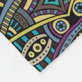 トライバアステカル柄のホームデッキ毛布 フリースブランケット