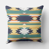 トライバカラフルル幾何アステカパターン クッション (裏面)