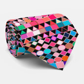 トライバモダンル幾何学模様、宝石の黒の色 ネクタイ (ロール)