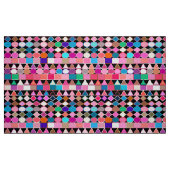 トライバモダンル幾何学模様、宝石の黒の色 ファブリック (ファットクウォーター)