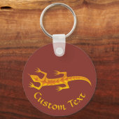 トライバリザードオレンジキーチェーン キーホルダー (正面)