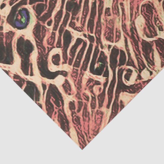 トライバルかわいいタブビーキャットピンクブラウンヒッピーのモザイクアート 薄葉紙 (詳細)