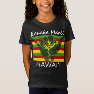 トライバルつるシャカ(ルーズ)カーナカマオリ国旗BG Tシャツ