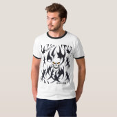トライバルな2つの世界のTシャirt Tシャツ (正面フル)