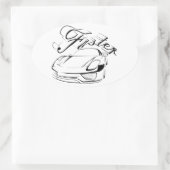 トライバルのレーサー 楕円形シール (バッグ)