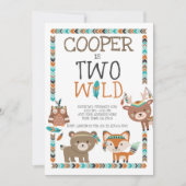 トライバルの森の中の二匹の野生 招待状 (正面)