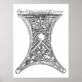 トライバルの装飾のポスター手描きイラストレーション ポスター