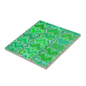 トライバルろうけつ染めインジェイドグリーンとライムグリーン タイル (側面)