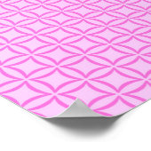 トライバルろうけつ染めゲッコ – ランとシェルピンク ポスター (角)