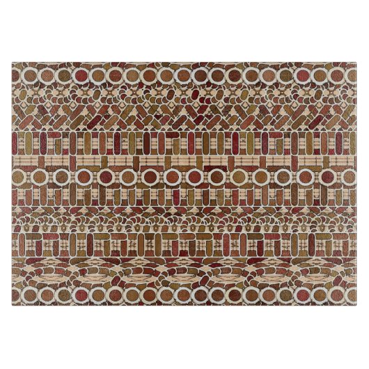 トライバルろうけつ染め – アーストーン中和 カッティングボード (正面)