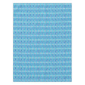 トライバルろうけつ染め – サファイアブルーとシルバーグレー テーブルクロス (正面)