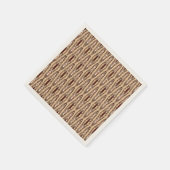 トライバルろうけつ染め – タン、ダークブラウン、クリーム スタンダードカクテルナプキン (角)