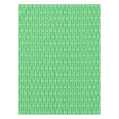 トライバルろうけつ染め – ミント、エメラルドグリーンとブルー テーブルクロス (正面)