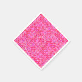 トライバルろうけつ染め-明るい赤紫色ピンクの色合い スタンダードカクテルナプキン (角)