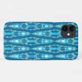 トライバルろうけつ染め-海ブルーとアクア Case-Mate iPhoneケース (裏面(横))