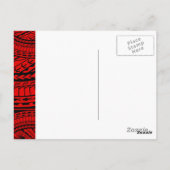 トライバルアステカアートレッドブラック ポストカード (裏面)