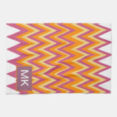 トライバルアステカジグザグ キッチンタオル (横)