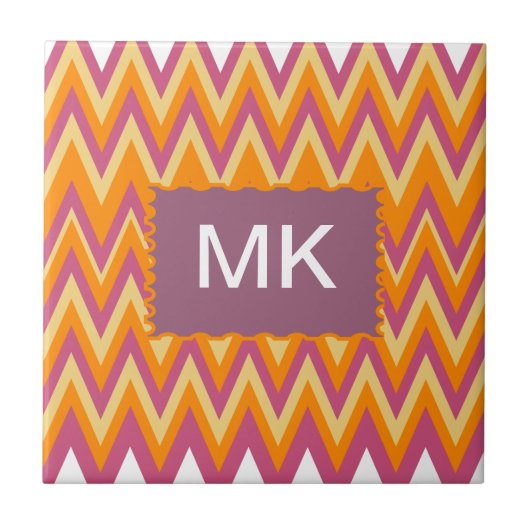 トライバルアステカジグザグ タイル (正面)