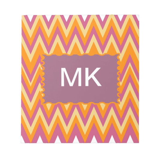 トライバルアステカジグザグ ノートパッド (正面)