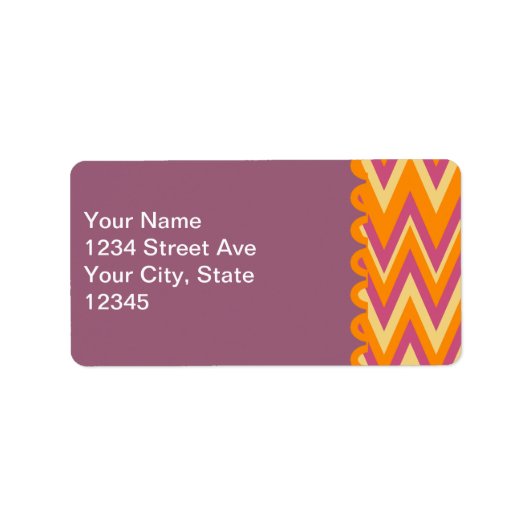 トライバルアステカジグザグ ラベル (正面)