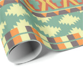 トライバルアステカパターンパーティーラップ ラッピングペーパー (ロールコーナー)