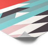 トライバルアステカパターン先住民アメリカプリント ポスター (角)