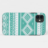 トライバルアステカレースパターン(アクアマリン) Case-Mate iPhoneケース (裏面(横))