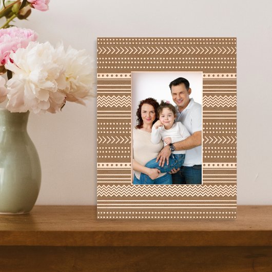 トライバルアステカ幾何学的パターン レーザー彫刻フレーム