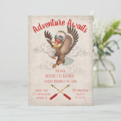 トライバルアドベンチャーインディアン誕生日パーティー 招待状 (スタンド正面)