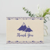 トライバルアドベンチャーネイビーブルーベビーシャワー サンキューカード (スタンド正面)