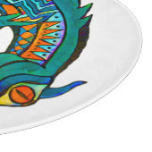 トライバルアリゲーターアートアクリルトレイ カッティングボード (角)