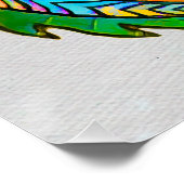 トライバルアリゲーターアートポスター ポスター (コーナー)