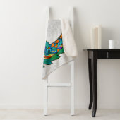 トライバルアリゲーターアート シェルパブランケット (インサイチュ)